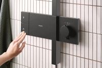 Душова система з термостатом Hansgrohe Raindance Alive Q чорний матовий хром 24581340