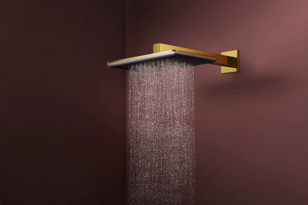 Душова система з термостатом Hansgrohe Raindance Alive Q золото 24581990