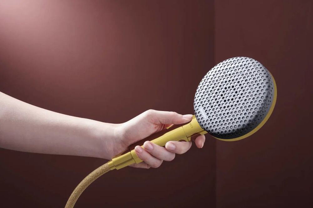 Душова система з термостатом Hansgrohe Raindance Alive Q золото 24581990