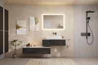 Душова система з термостатом Hansgrohe Raindance Alive Q чорний матовий хром 24590340
