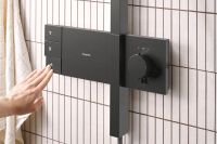 Душова система з термостатом Hansgrohe Raindance Alive Q чорний матовий хром 24590340