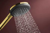Душевая система с термостатом Hansgrohe Raindance Alive Q золото 24590990