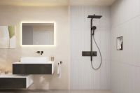 Душова система з термостатом Hansgrohe Raindance Alive Q чорний матовий хром 24591340