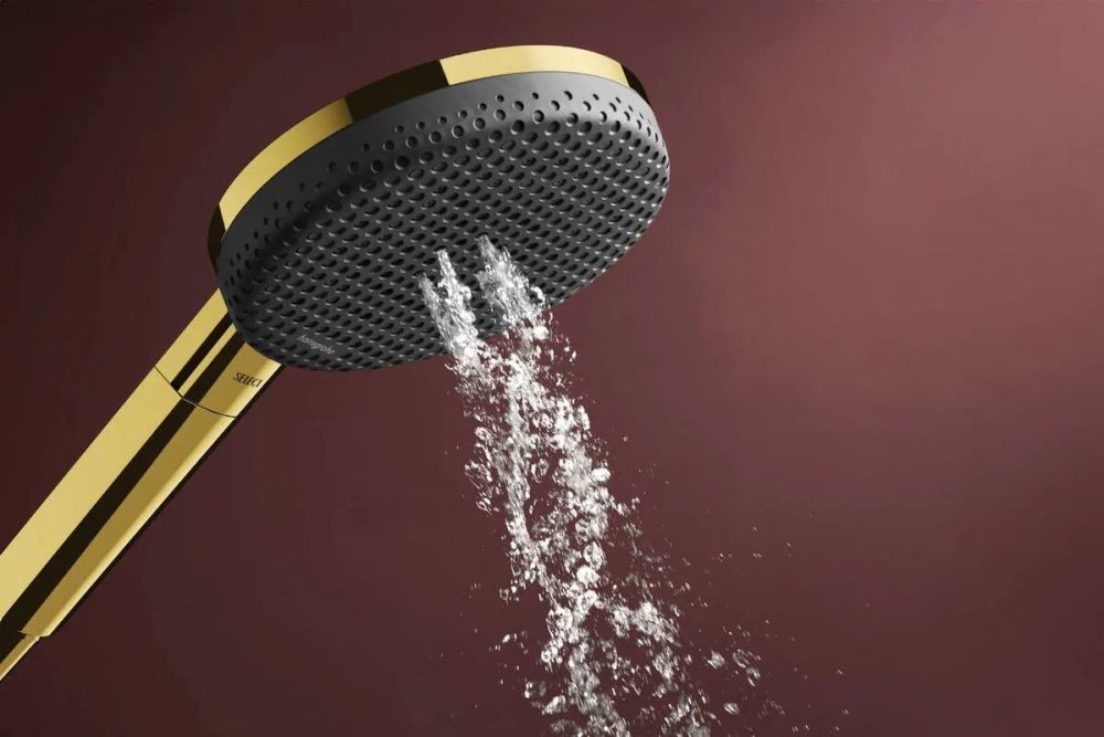Душова система з термостатом Hansgrohe Raindance Alive Q золото 24591990