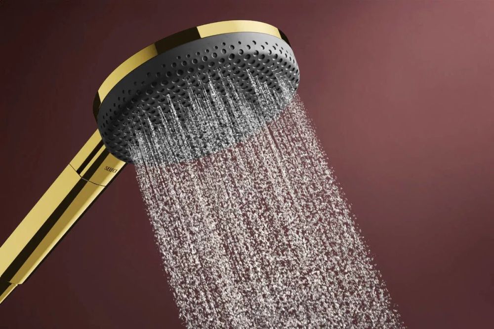 Душова система з термостатом Hansgrohe Raindance Alive Q золото 24591990