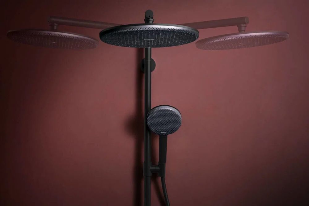 Душова система з термостатом Hansgrohe Raindance Alive S чорний матовий 24592670
