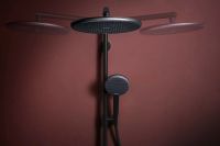 Душова система з термостатом Hansgrohe Raindance Alive S чорний матовий 24592670