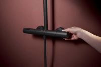 Душова система з термостатом Hansgrohe Raindance Alive S чорний матовий 24592670