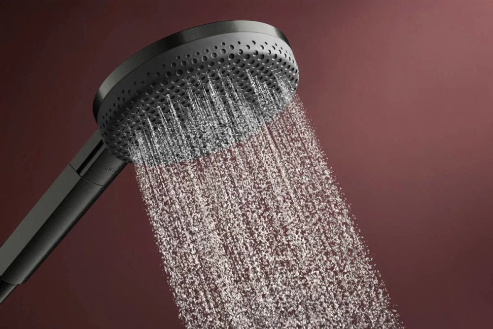 Душевая система с термостатом Hansgrohe Raindance Alive S черный матовый хром 24593340