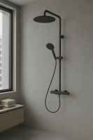 Душевая система с термостатом Hansgrohe Raindance Alive S черный матовый хром 24593340