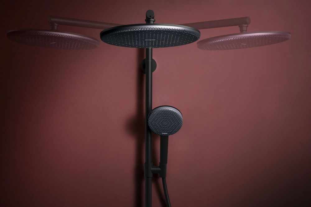Душевая система с термостатом Hansgrohe Raindance Alive S черный матовый 24593670