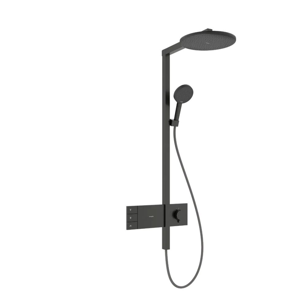 Душевая система с термостатом Hansgrohe Raindance Alive S черный матовый хром 24595340
