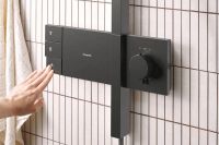 Душевая система с термостатом Hansgrohe Raindance Alive S черный матовый хром 24595340
