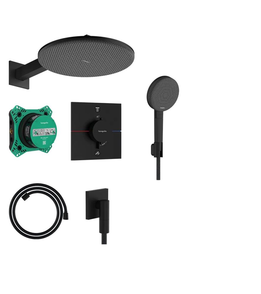 Душевая система скрытого монтажа Hansgrohe Raindance Alive S черный матовый 24630670