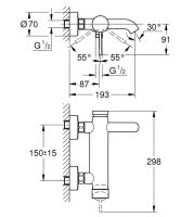 Змішувач для ванни Grohe Essence холодний світанок 25250GL1