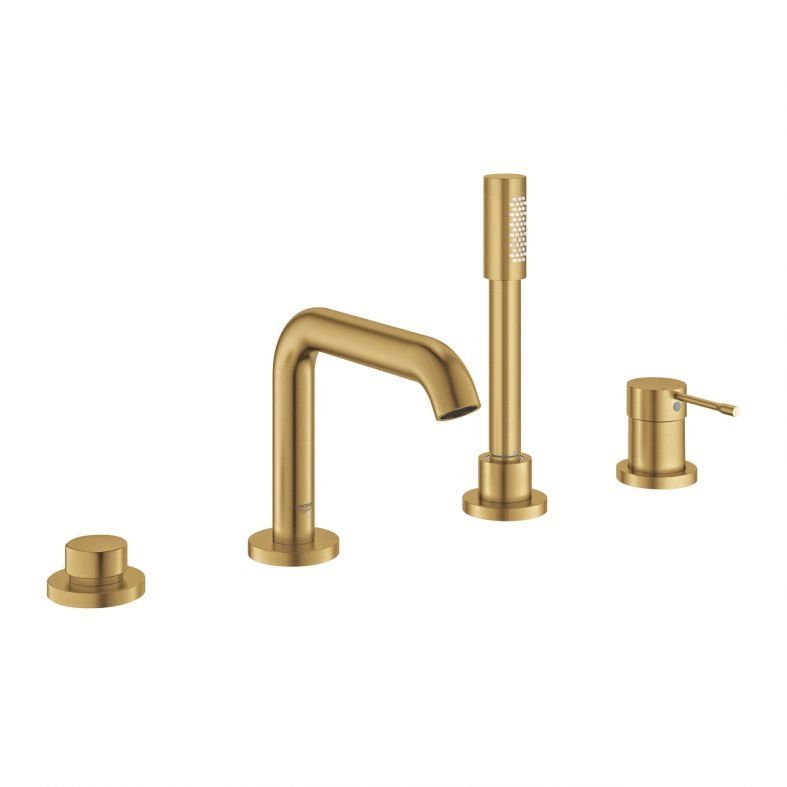 Змішувач на борт ванни Grohe Essence холодний світанок матовий 25251GN1 з душовим гарнітуром