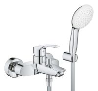 Смеситель для ванны Grohe Eurosmart хром 25276003 с душевым гарнитуром