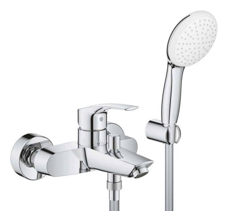 Змішувач для ванни Grohe Eurosmart хром 25276003 з душовим гарнітуром