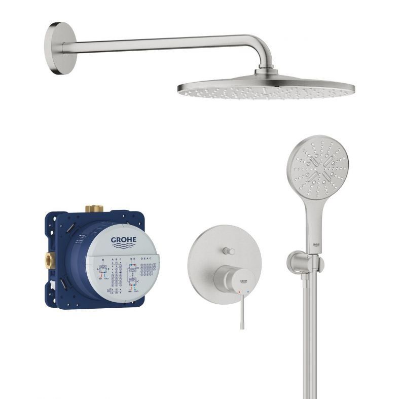 Душова система прихованого монтажу Grohe Essence суперсталь 25287DC0