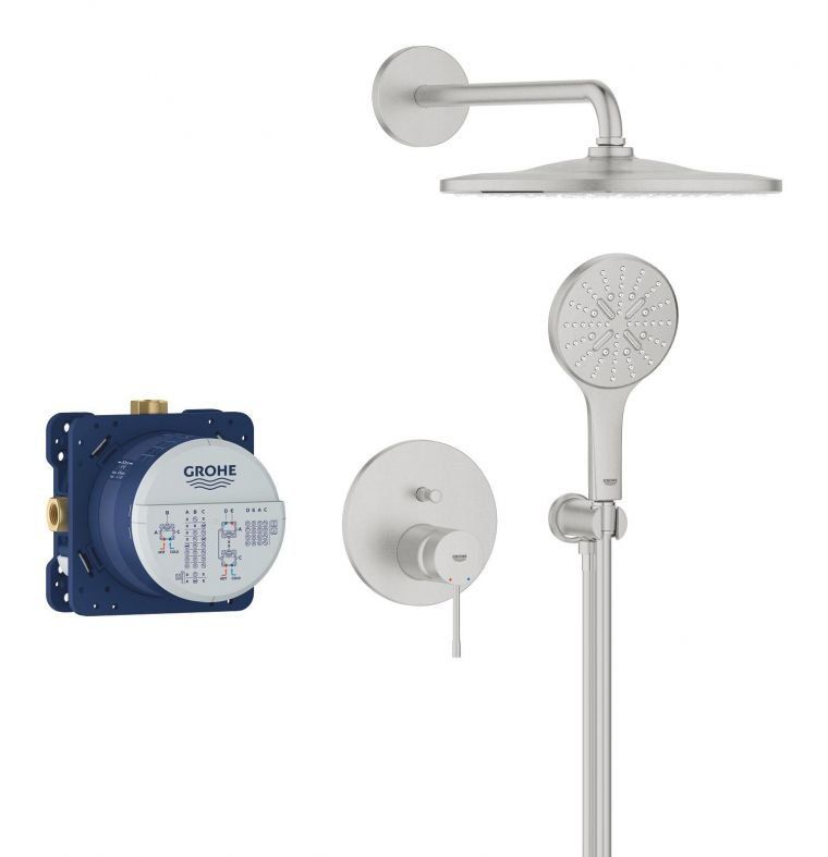 Душова система прихованого монтажу Grohe Essence суперсталь 25287DC0