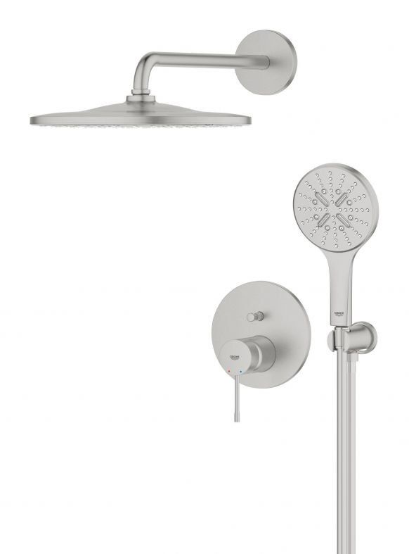 Душова система прихованого монтажу Grohe Essence суперсталь 25287DC0