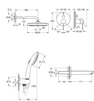 Душевая система скрытого монтажа Grohe Essence хром UA26417SC1