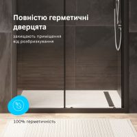 Душові двері Am.Pm Gem Solo Slide 100 см (Профіль — чорний, скло — прозоре) W90UG-100-1S-195BT