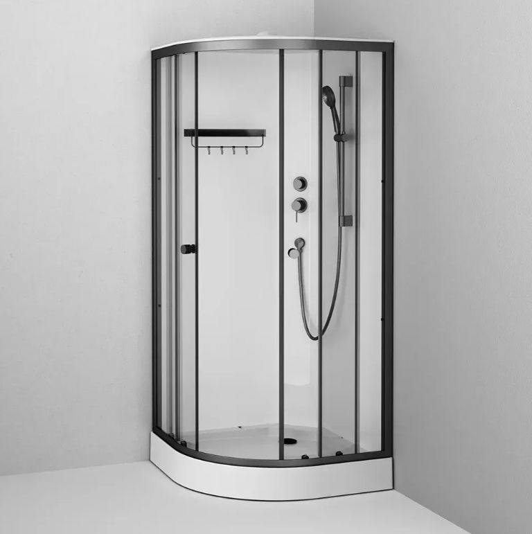 Душовий бокс Am.Pm X-Joy 90x90 (Профіль - чорний, скло - прозоре) W94C-401-090BT