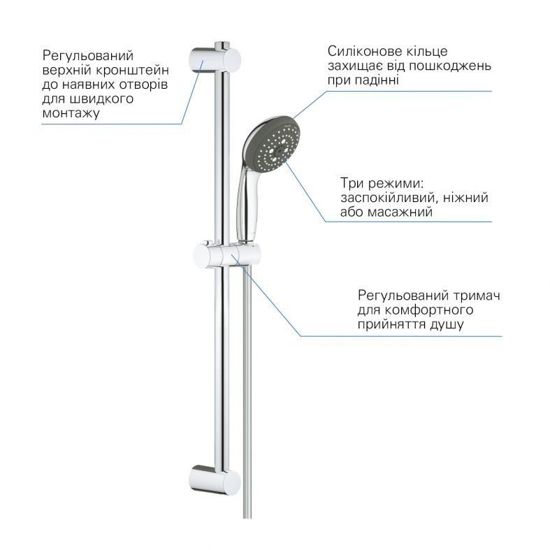 Душовий гарнітур Grohe Vitalio Start хром 26032000