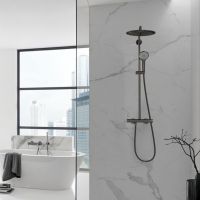 Душевая система с термостатом Grohe Euphoria графит темный матовый 26075AL0