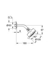 Верхний душ Grohe Tempesta Cosmopolitan хром 26090001