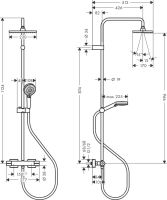 Душова система з термостатом Hansgrohe Vernis Shape хром 26097000