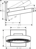 Верхній душ Hansgrohe Rainfinity хром 26227000