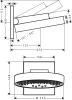Верхній душ Hansgrohe Rainfinity білий матовий 26233700