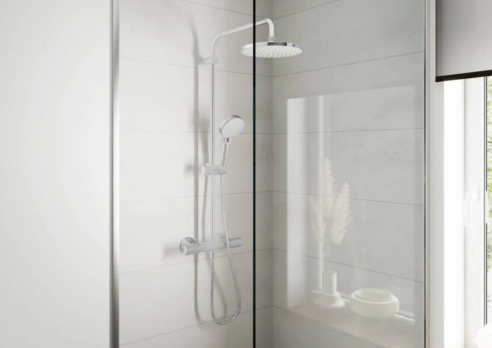 Душевая система с термостатом Hansgrohe Vernis Blend черный матовый 26276670