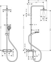 Душевая система с термостатом Hansgrohe Vernis Shape хром 26284000