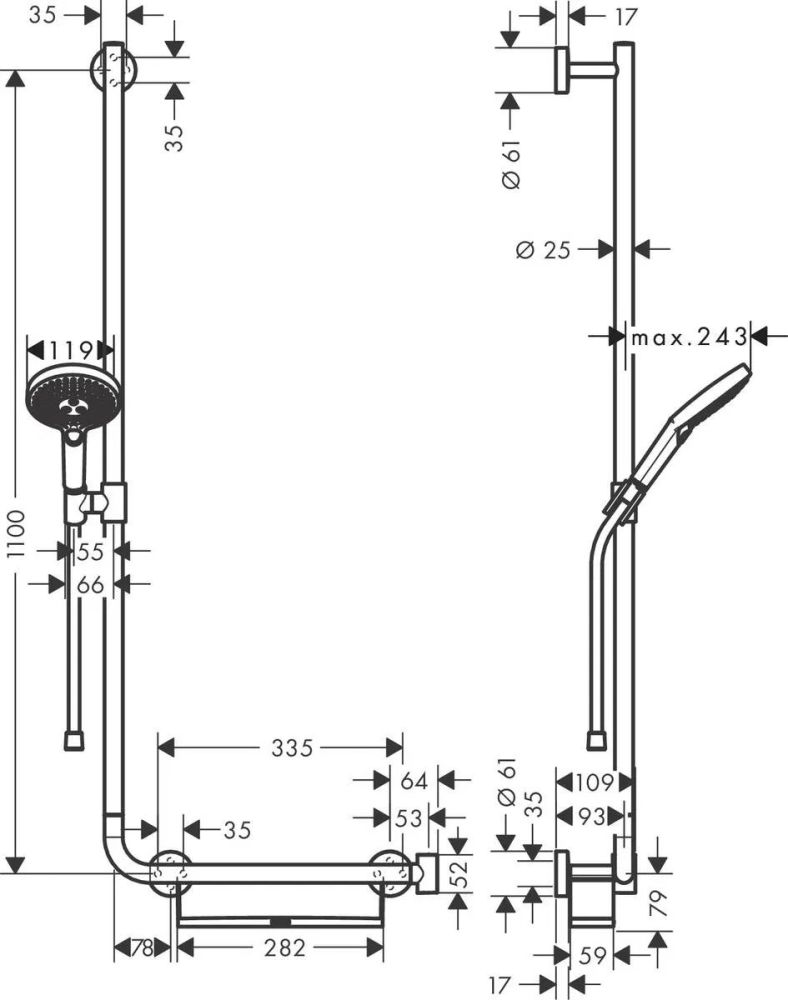 Душовий гарнітур Hansgrohe Raindance Select хром 26324400
