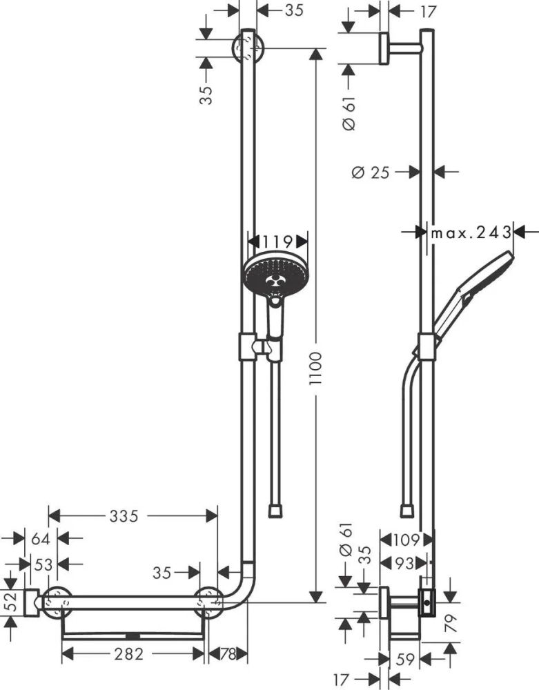 Душовий гарнітур Hansgrohe Raindance Select хром 26327000