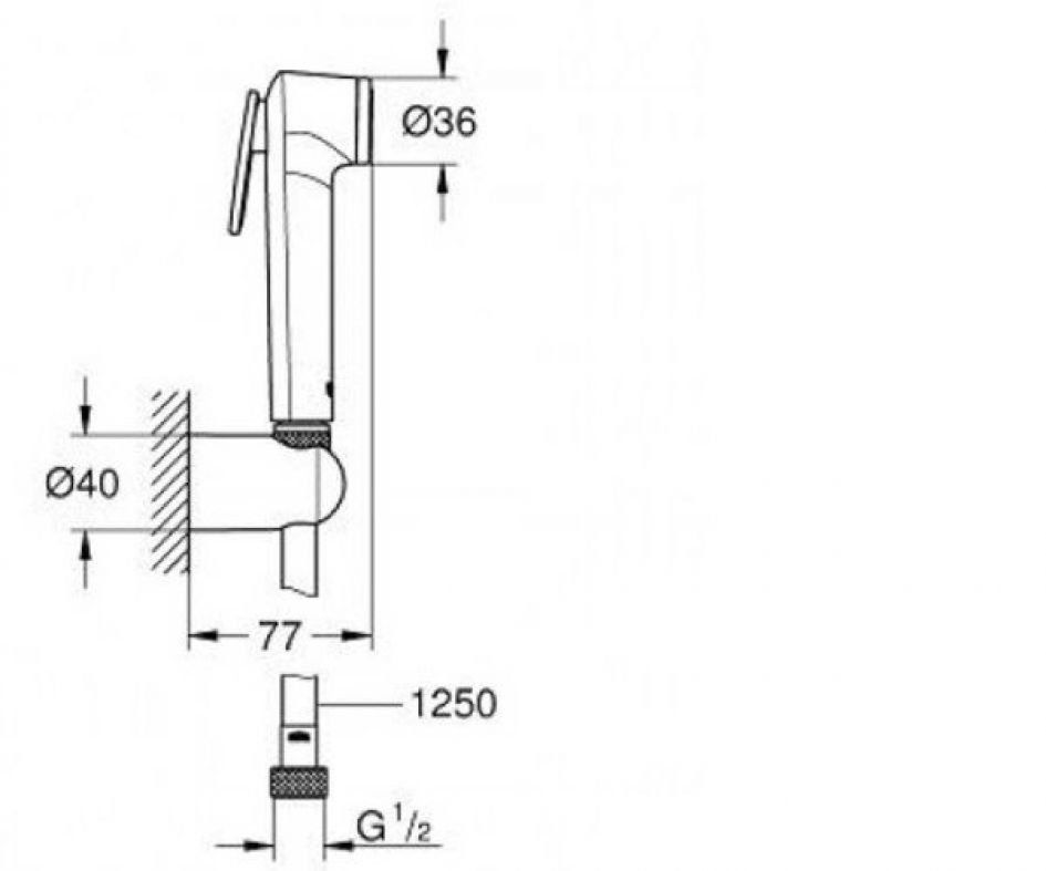 Гигиенический душ Grohe Tempesta-F хром, білий 26356IL0