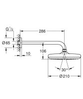 Верхній душ Grohe Tempesta хром 26411000