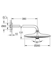 Верхній душ Grohe Euphoria хром 26458000