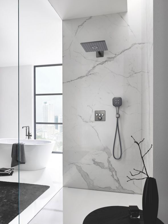 Верхний душ Grohe Rainshower SmartActive графит темный матовый 26479AL0