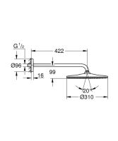Верхний душ Grohe Rainshower холодный рассвет 26558GL0