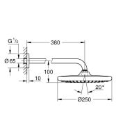 Верхній душ Grohe Tempesta чорний матовий 266682430