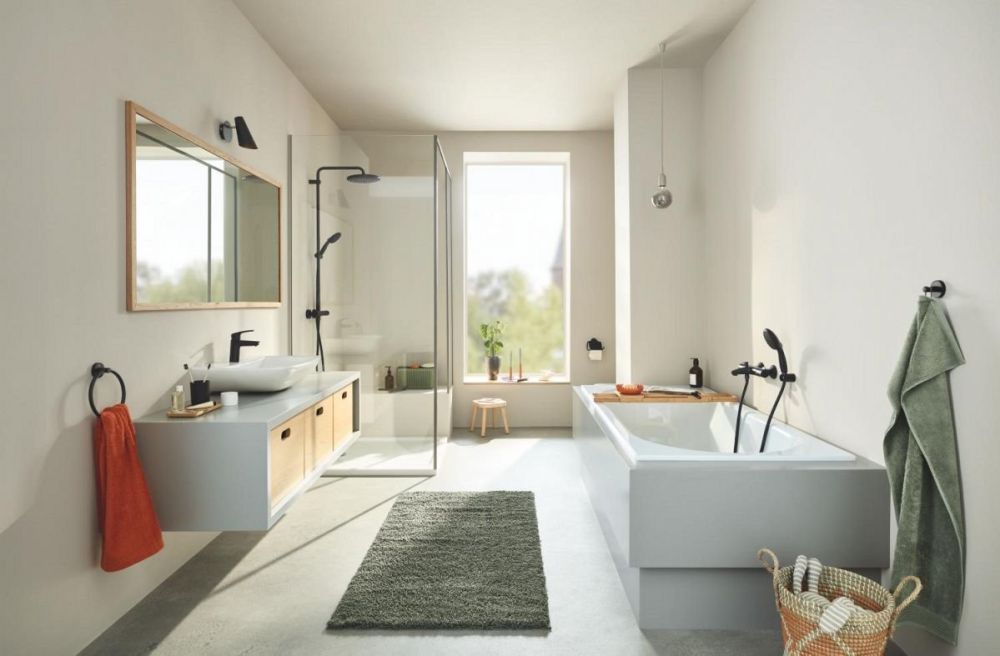 Душова система з термостатом Grohe Tempesta чорний матовий 266702431