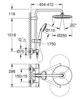 Душова система з термостатом Grohe Vitalio Start 110 хром 26677001