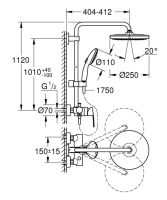 Душова система Grohe Vitalio Start 110 хром 26679001