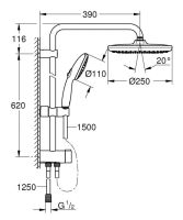 Душевая система Grohe Vitalio Start черный матовый 266802431