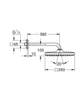 Верхний душ Grohe Tempesta Cosmopolitan 250 черный матовый 266872430