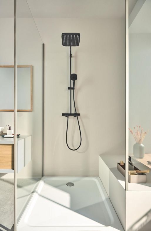 Душова система з термостатом Grohe Tempesta чорний матовий 266892431